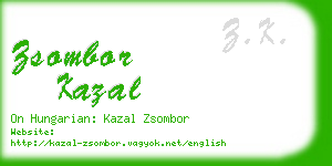 zsombor kazal business card